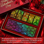 Ziliny Rose Holographic Chocolate Bar Mold Silicone, Rainbow Light Effect Chocolate Bar Deep Thick Molds for DIY Candy Dessert Baking, Candy, Wax Melts, Cake Decoration (Large and Thick)