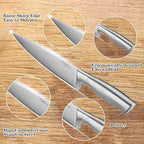 Marco Almond MA22 Knife Sets, 19 Pieces Stainless Steel Hollow Handle Kitchen Knives Block Set