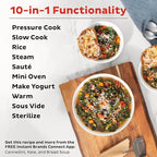 Instant Pot Pro 10-in-1 Pressure Cooker Bundle with 2 Sealing Rings
