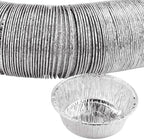 100 Pack 4" Round Tart Pie Foil Pans - Disposable Aluminum Foil Tart & Pie Tins for Baking, Cooking, Storage or Reheating