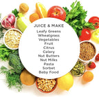 Omega NC800HDS Cold Press Juicer Machine, Vegetable and Fruit Juice Extractor and Nutrition System, Dual-Stage Slow Masticating Juicer, 150 W, Manual, Silver