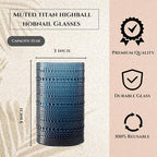 Khen Plastic Hobnail Drinking Highball Glasses Set of 6 Neutral Tones Cups 14oz, Shatterproof & Unbreakable Acrylic Beaded Design, BPA-Free, Dishwasher Safe Indoor/Outdoor Drinkware Water, Cocktails