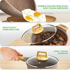 NutriChef 22‑Piece Non‑Stick Ceramic Pots and Pans Set – For All Cooktops Including Induction – PTFE & PFAS Free, Includes Bakeware & Utensils