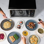 Farberware 1.2 Cu. Ft. Countertop Microwave Oven – 1000 Watts Power, Smart Sensor Auto Cook Settings, Defrost, Easy Clean and Child Safety Lock - Stainless