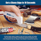 AccuSharp Hand-Held Carbide Blade Sharpener & ShearSharp Scissor Sharpener, Restores and Hones Straight & Serrated Knives, Revives the Edge of General Purpose Scissors