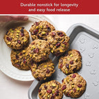 Farberware Disney Bake with Mickey Mouse Nonstick Bakeware Set/Baking Pans with Disney Home Oven Mitts, Cookie Pans, Muffin/Cupcake and Loaf Pan, 6 Piece Non Stick Bakeware Set - Red