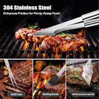 Dad Gifts from Daughter, Dad Grilling Accessories Fathers Day, Heavy Duty Stainless Steel Grill Set BBQ Grill Tools for Outdoor Grill with Aluminum Case, Grill Utensils Set Ideal Grilling Gifts