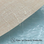 Leetaltree Beige Placemats Set of 4 - Heat Resistant Non-Slip Place mats for Dining Table, Washable Durable PVC Vinyl Woven Table Mats（Beige, 4）