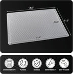 WK Flexible Plastic Cutting Boards Mats with Lip, Foldable Cutting Board for Kitchen Set of 3, Clear Cutting Boards, Nonslip Cutting Mats Sheets, BPA Free, Dishwasher Safe