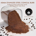 AYCHIRO Burr Coffee Grinder Electric, Adjustable Burr Mill with 30 Grinding Settings, Coffee Bean Grinder with Touchscreen, 2-12 Cups