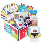 Baketivity DIY Birthday Cake & Decorating Set for Girls and Boys. Box Includes All Pre-Measured Ingredients, Birthday Candles, Chef Hat and Apron. Perfect for Birthday Gift for Kids, Teens, and Adults