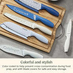 Cuisinart Advantage 12-Piece Kitchen Knife Set, Professional-Quality Nonstick Coated Stainless Steel Knives with Covers, Nonstick Color Coating for Easy Slicing, Ergonomic Handles, G1022-12BW
