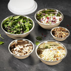 WHYSKO Stainless Steel Mixing Bowl Set, 10 Piece Stainless Steel Mixing Bowls with Lids Set for Food Prep Storage and Serving, Dishwasher Safe for Kitchen Baking Cooking, Khaki