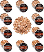 Cocktail Smoker Wood Chips for Whiskey Smoker Kit,Natural Drink Smoker Chips for Cocktails & Bourbon,10 Flavor Smoking Wood Chips Variety Pack,Apple Peach Pear Hickory Oak Cherry Mesquite Alder Beech
