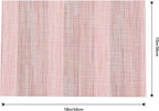 Leetaltree Misty Rose Placemats Set of 4 - Heat Resistant Non-Slip Place mats for Dining Table, Washable Durable PVC Vinyl Woven Table Mats（Misty Rose, 4）