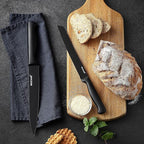 McCook® Knife Sets,German Stainless Steel Knife Block Sets with Built-in Sharpener, Black (Pack of 2)