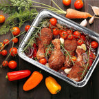 NYHI 9x13 Aluminum Pans With Lids, Disposable Half Size Steam Table Foil Pans for Catering, Baking, Roasting, Buffet Trays, Food Containers – (10 Pack)