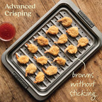 Anolon Advanced Nonstick Bakeware Set, Nonstick Cookie Sheet / Baking Sheet and Crisper Pan - 2 Piece, Graphite Gray
