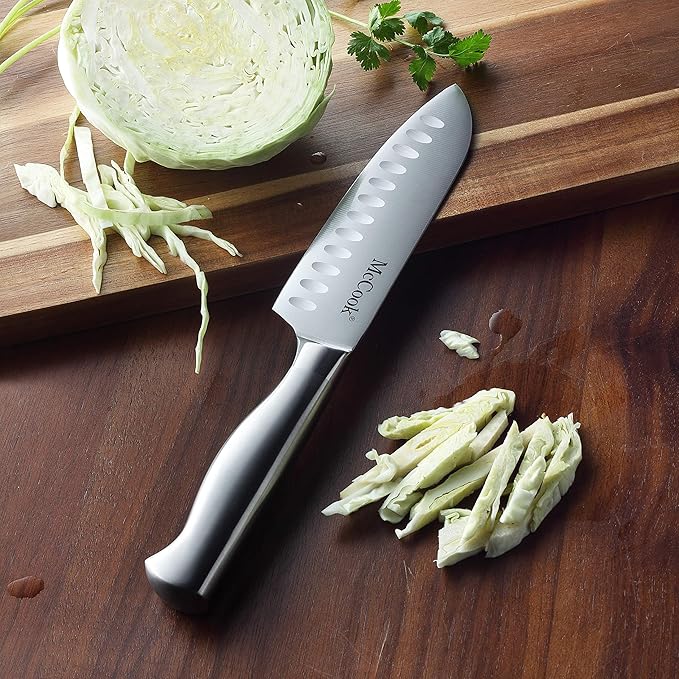 McCook® Knife Sets, German Stainless Steel Knife Block Sets with Built-in Sharpener (Pack of 2)