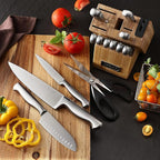 McCook® Knife Sets,German Stainless Steel Knife Block Sets with Built-in Sharpener (Pack of 2)