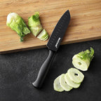 McCook® Knife Sets,German Stainless Steel Knife Block Sets with Built-in Sharpener, Black (Pack of 2)
